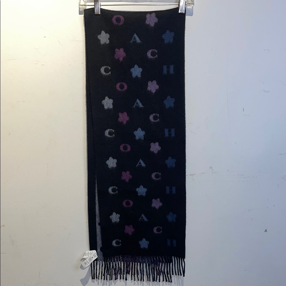 Coach star stripe print wool scarf - Picture 2 of 4